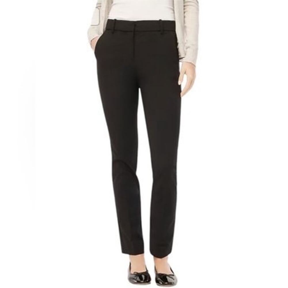 NWT J.Crew Factory Petite Slim-Fit Full-Length Trouser Dress Pant Black 10 P